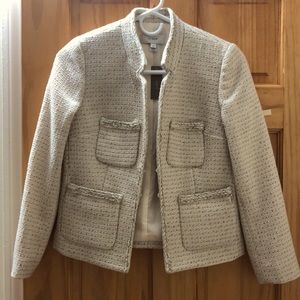 JCrew Tweed Jacket Beige Gold